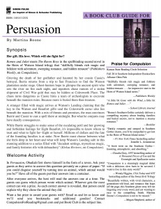 Persuasion Book Club Guide